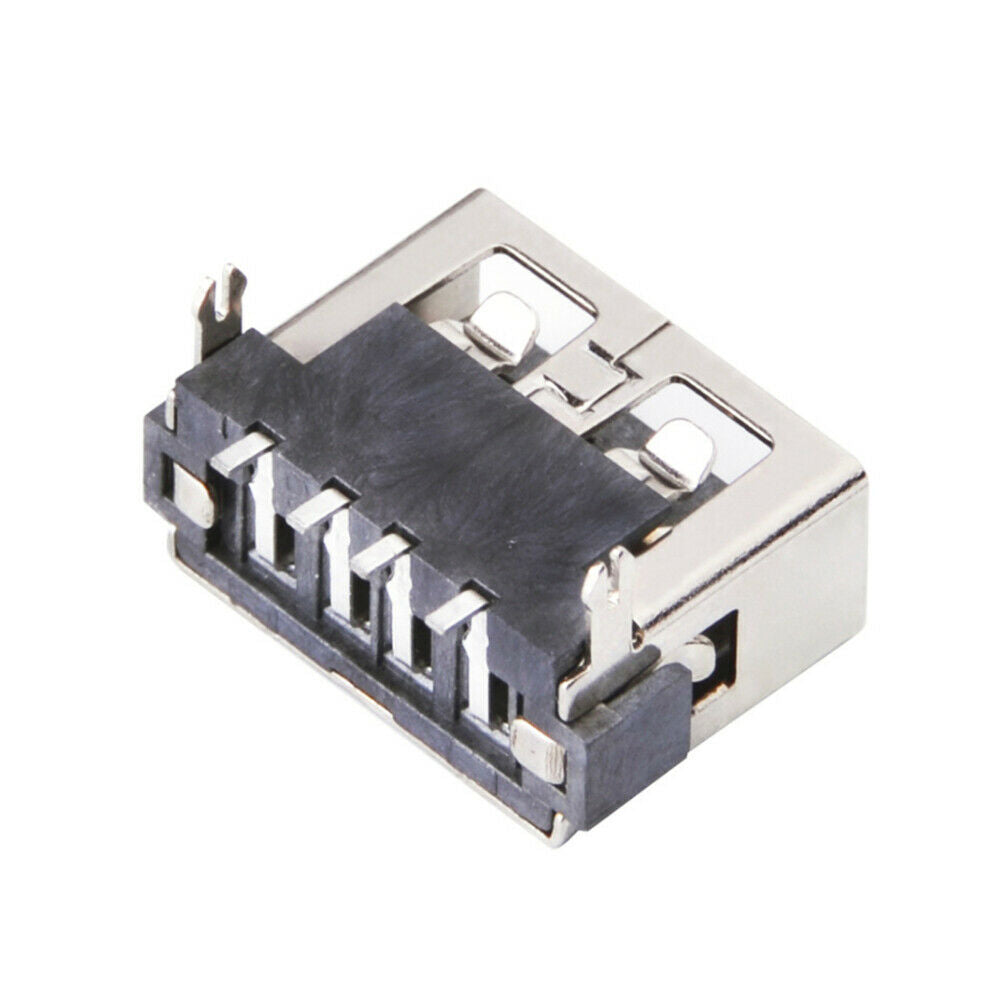 10Pcs/Lot USB 2.0 Type A  Female 4 Pin 30V 1A Connector Flat Port Jack Tail Plug