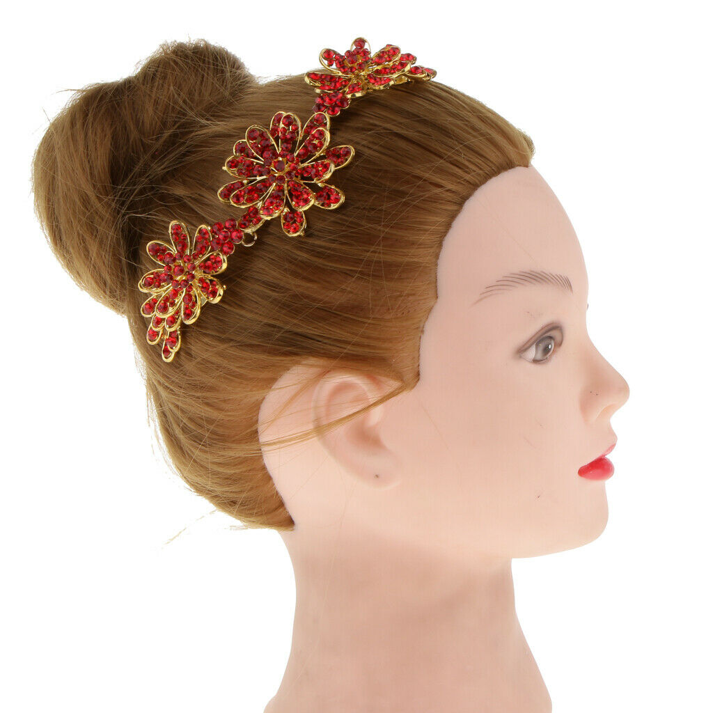 Wedding Bridal Bridesmaid Flower Headpieces with Comb Rhinestone Jewelry