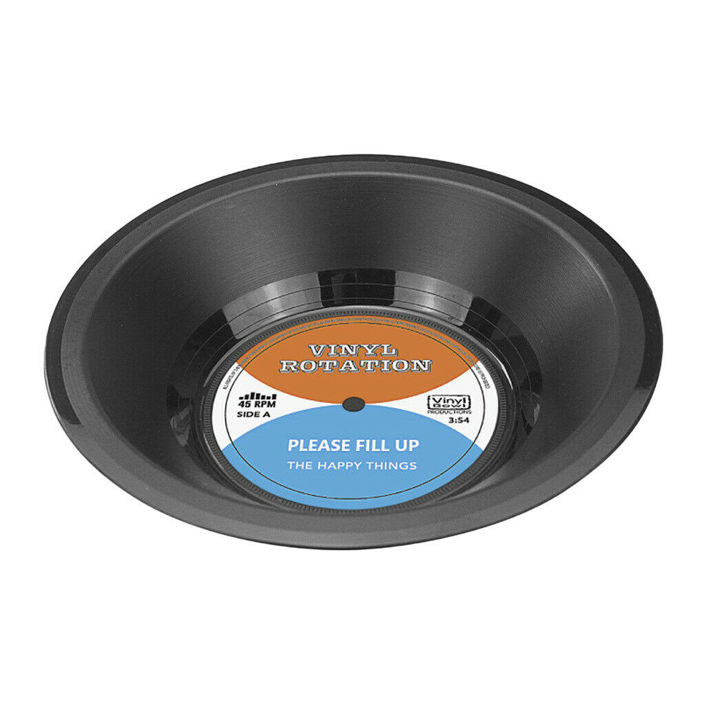 Vinyl Record Fruit Dish Bowl Cake Plate Snacks Holder Serving Tray