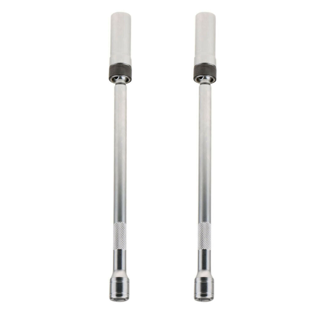 2x Drive Ignition Long Spark Plug Socket with Magnetic Retainer  16mm