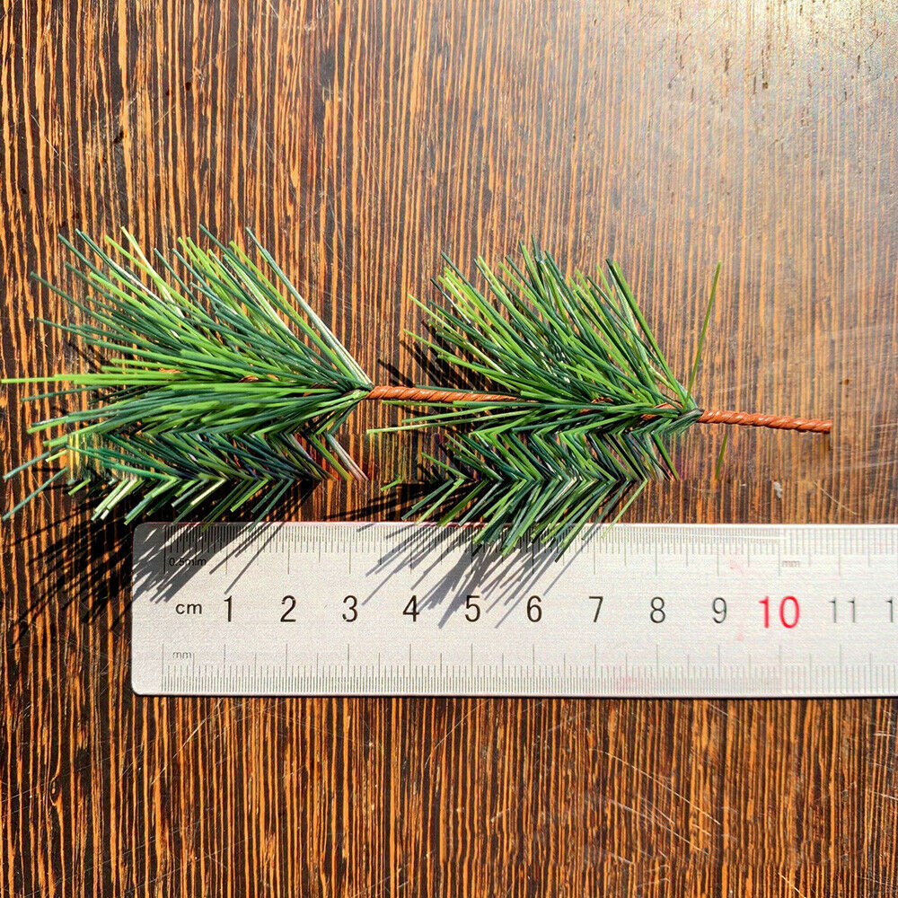 10Pcs Artificial Mini Pine Needles Branches Christmas Flower Tree Ornament DIY