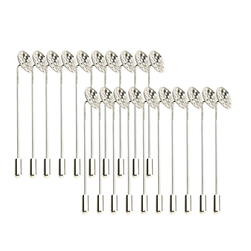 20pcs Stick Pin Clutch Brooch Findings Making Accessory Boutonniere DIY