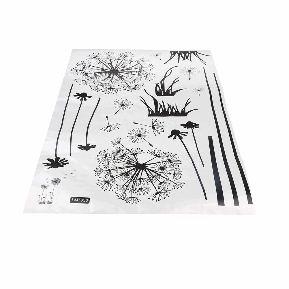 black dandelion bedroom wall stickers household adornment home wall stick.l8