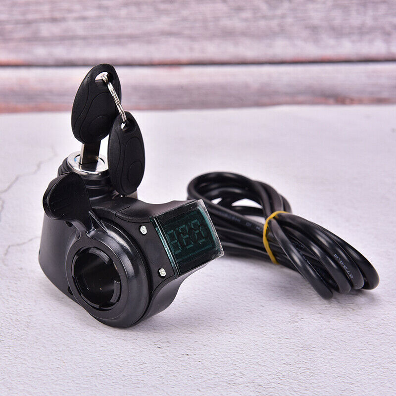 Bikes Finger Thumb Throttle With Power Switch LCD Display Switch Handlebar GBDA