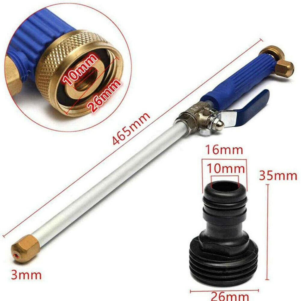 High Pressure Water Gun 46cm Jet Garden Washer Hose Wand Nozzle Sprayer @