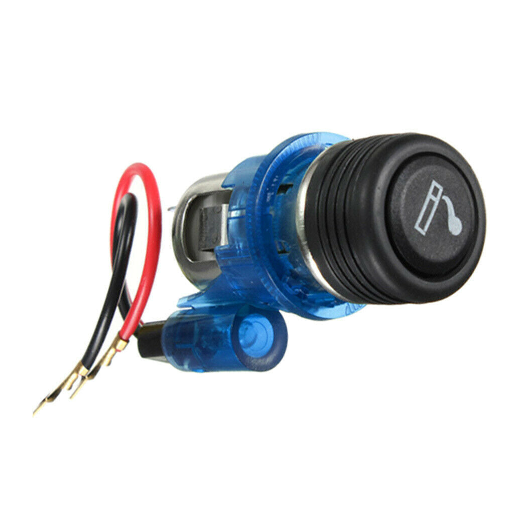 Motorcycle Cigarette Lighter Accessories Adapter for Car Boat Tractor 2-Wire