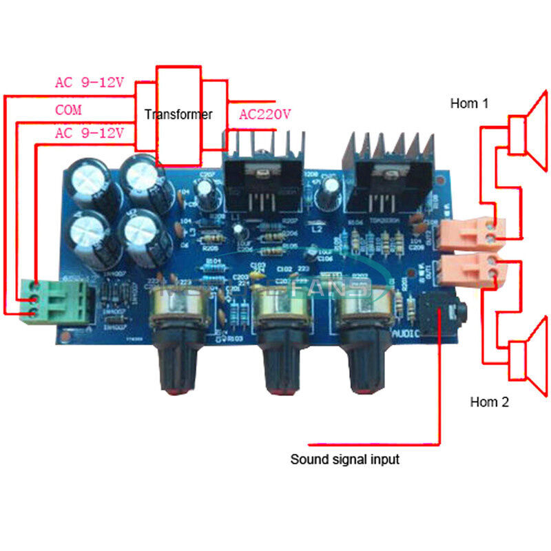2x18W TDA2030A  DIY Kit 2.0 Double Track Audio Power Amplifier Module Board