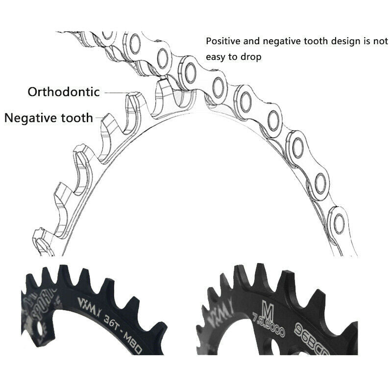 36T Aluminum Mountain Bike Narrow Wide Crank Chainring MTB Road Bike Chainwheel