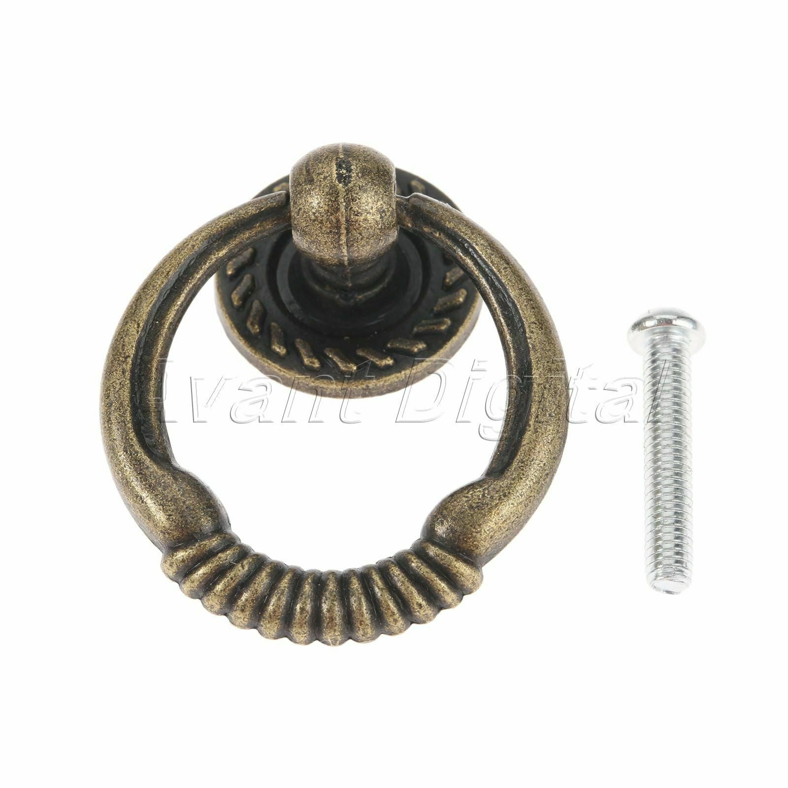 43*37mm Kitchen Cabinet Drawer Knob Ring Furniture Door Pull Handle Hardware