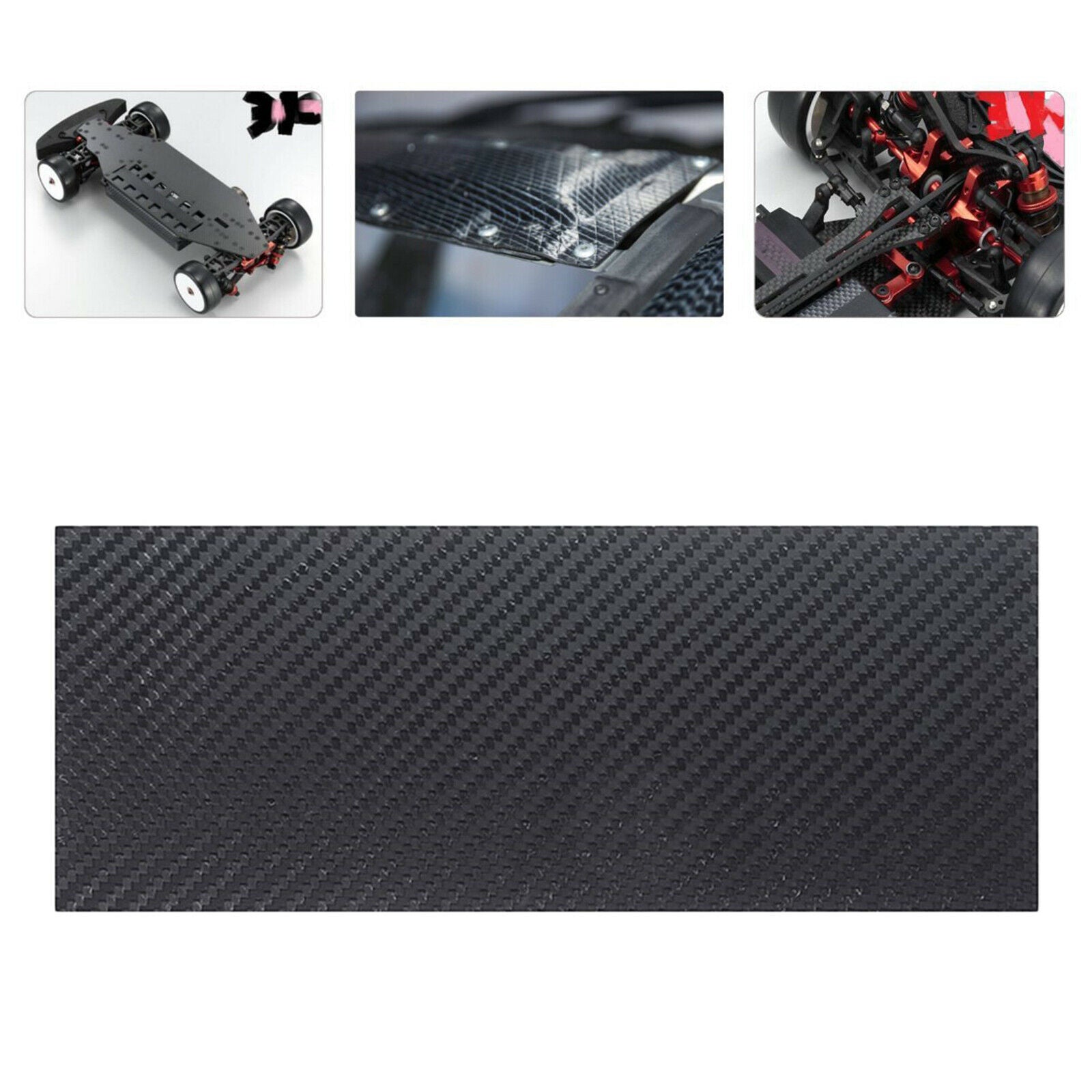 2X 125mm X 75mm Straight Weave Carbon Fiber Panel Sheet for Frames 125x75x3mm