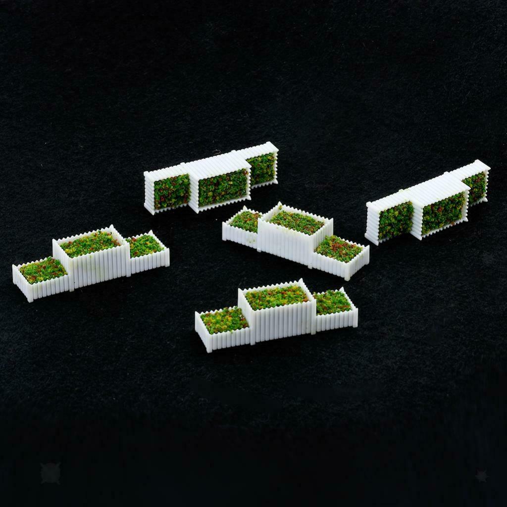 5 lot Plastic N Scale 1:150 Flower Beds Plant for Street Train Diorama