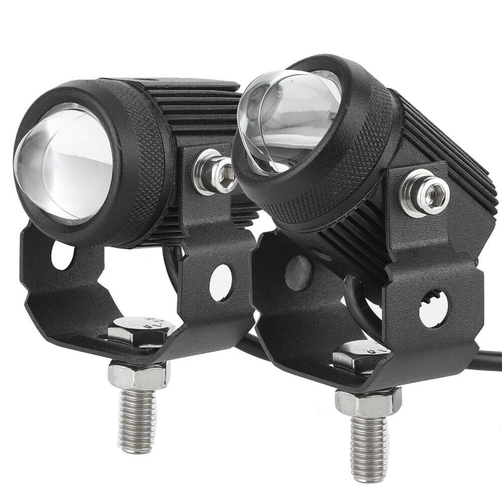 2 Motorcycle LED Spot Light Hi/lo Headlight Driving Fog Lamp Waterproof Jeep SUV