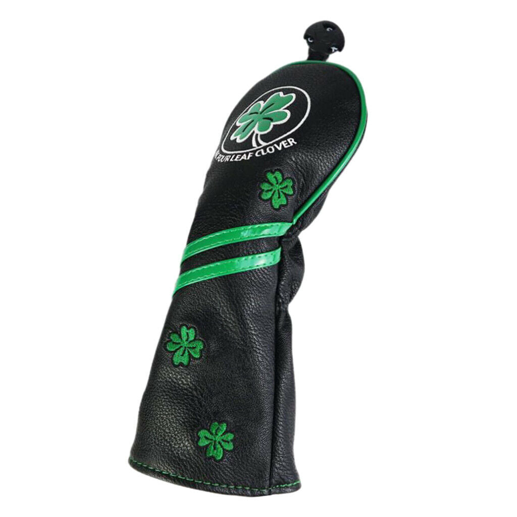 Waterproof Durable Golf Wood Cover Black PU Leather Anti-slip Headcover