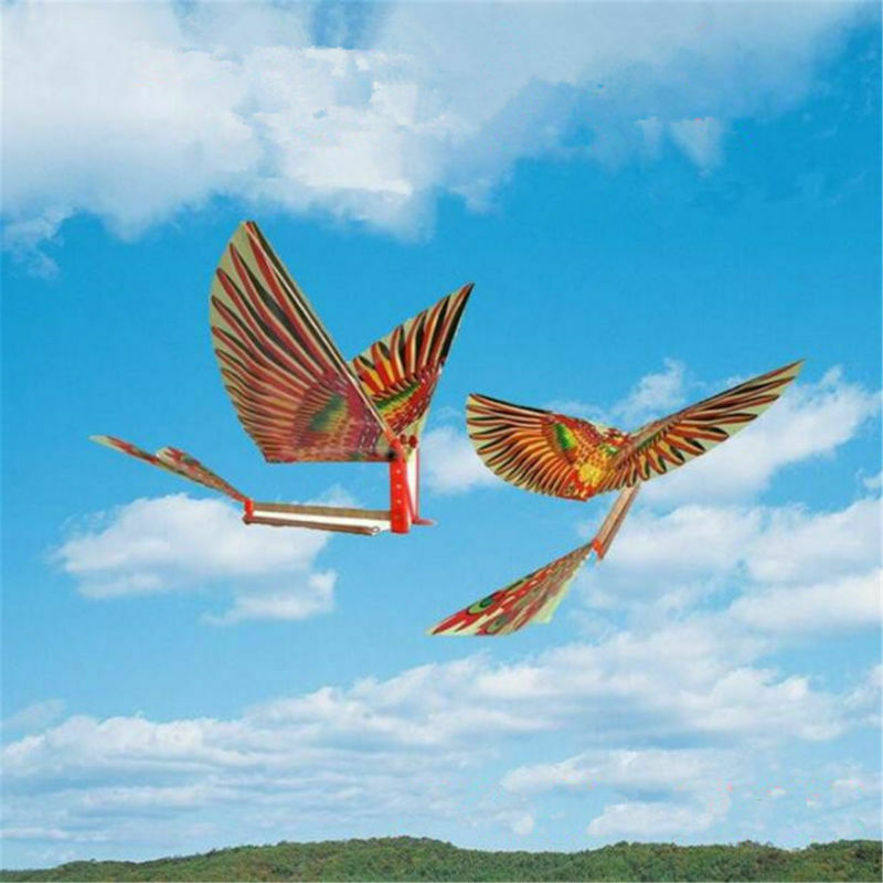 Rubber Band Power DIY Air Plane Ornithopter Birds Models Kites Kids Outdoor Toys