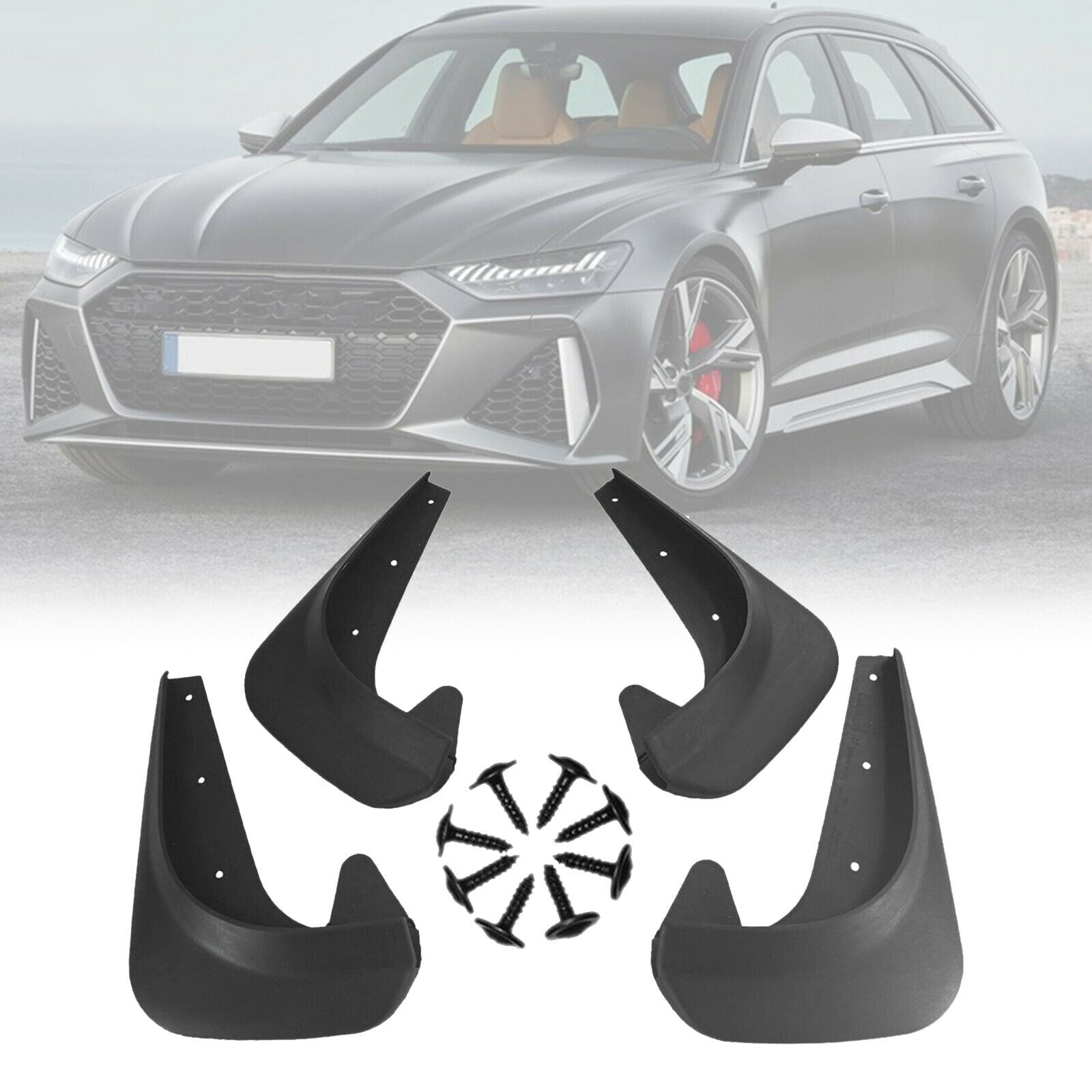 4Pcs/Set Mud Flaps Soft Plastic Mudflaps Mudguard Front & Rear 250x180mm