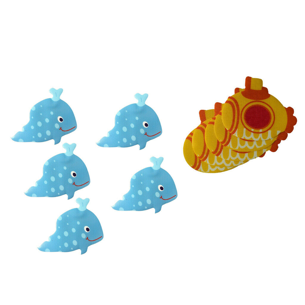 10Pcs Submarine/Whale Non-Slip Bathtub Stickers, Non-Slip Bath Treads, Safety