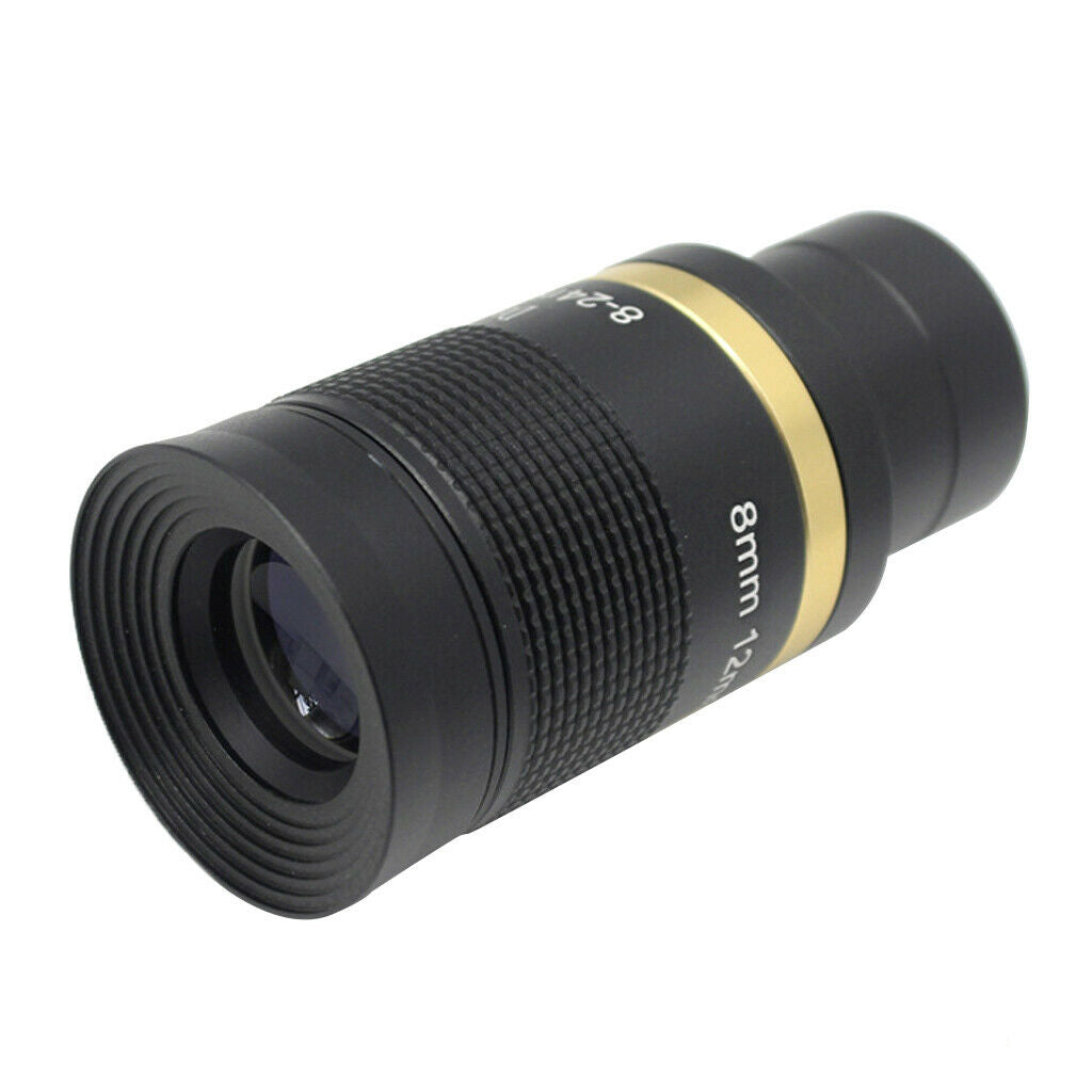 Wide Angle 8-24mm 1.25'' Zoom Eyepiece Optic for Astronomy Telescope Access