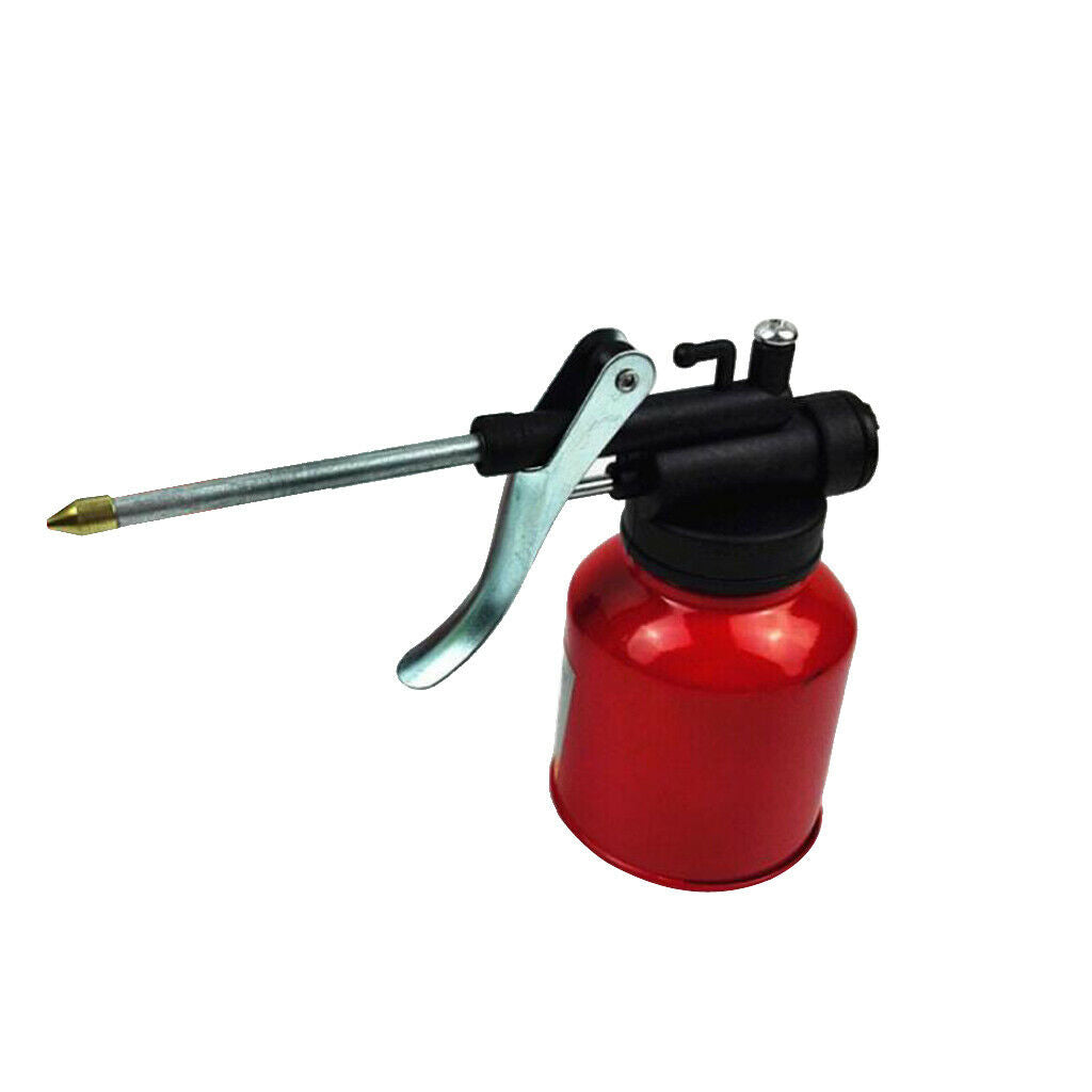 250ml Steel High Pressure Hand Pump Oiler Oil Pot Lubricant Soap Spray Can