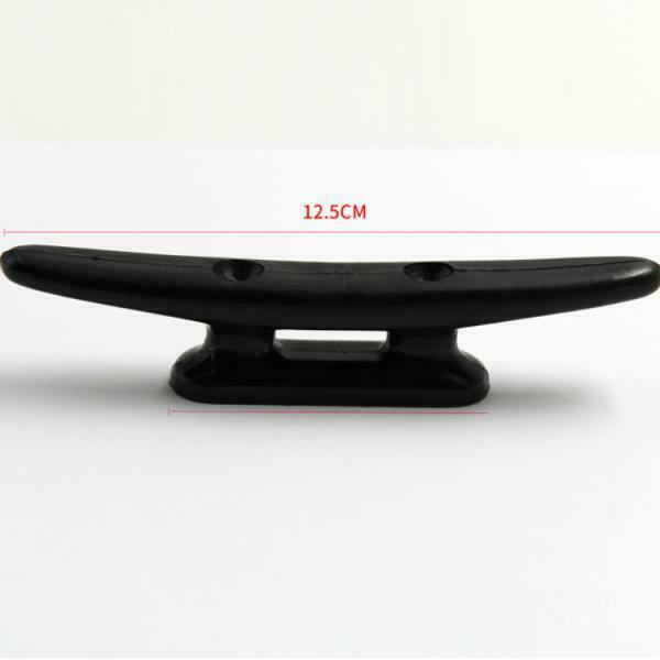 Boat Marine or Dock Cleats Heavy Duty Black Nylon 5 inch Open Base Cleat