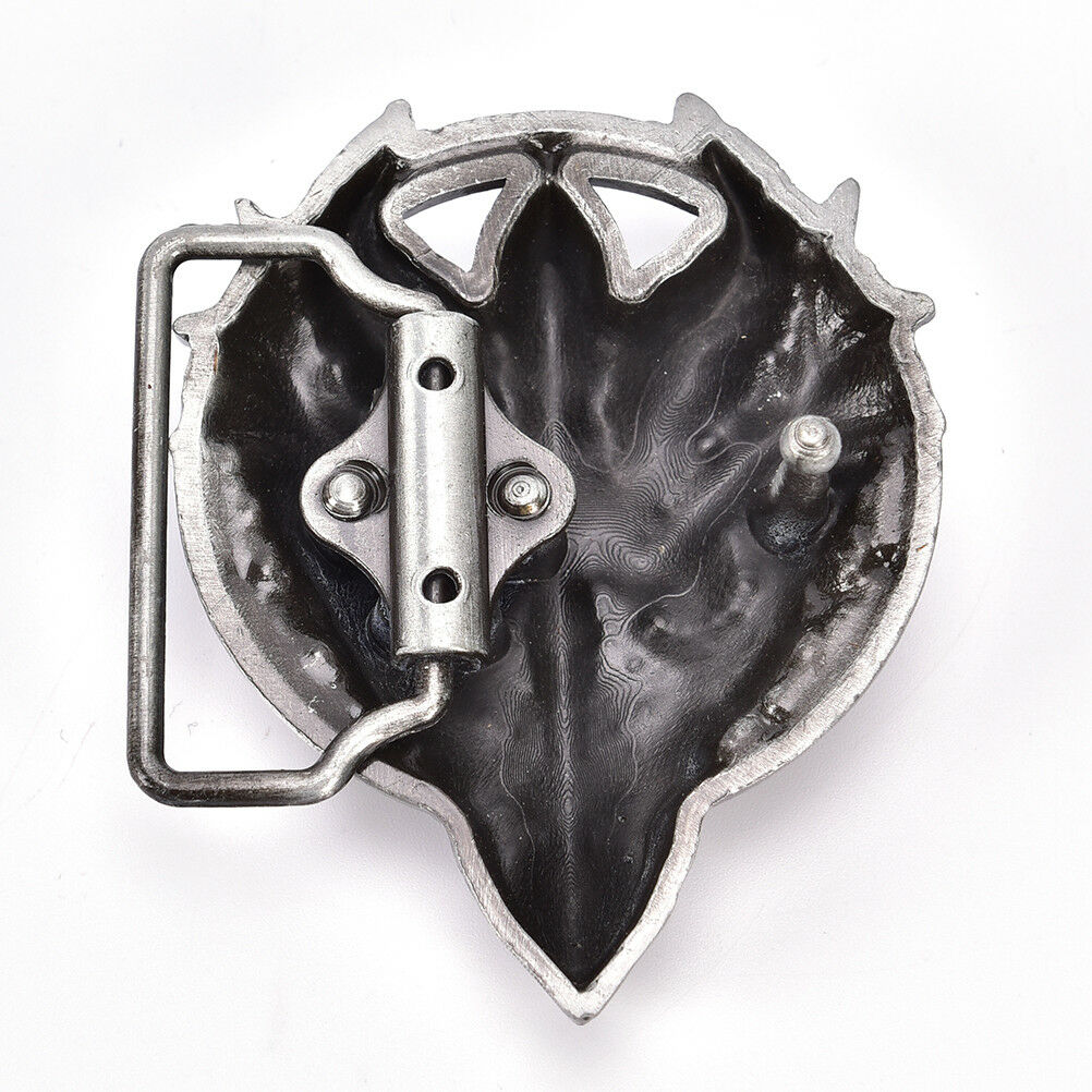 Men's belt buckle 7.3cm dragon head black pattern bronze metal pin bucklesSEDD