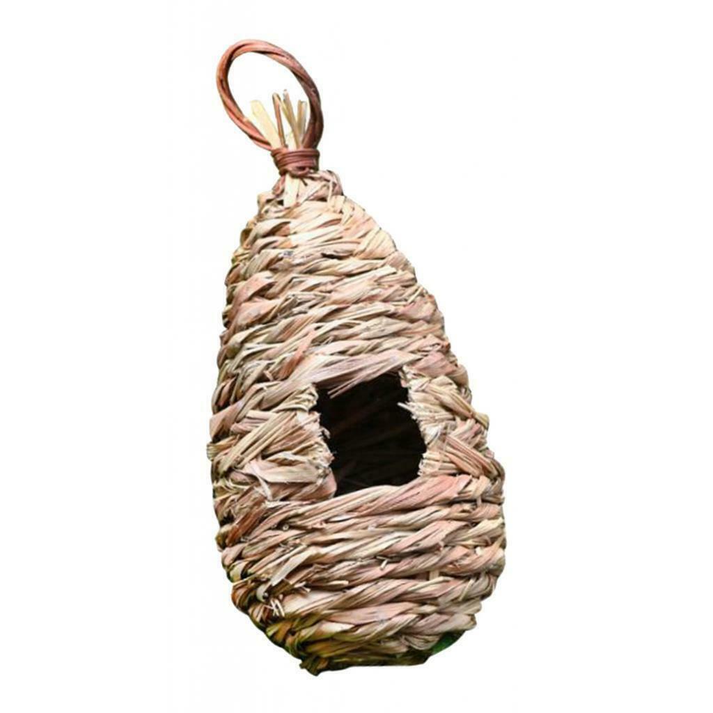 Hibiscus Grass Hanging Birdhouse Straw Bird Nest Natural Cave Decoration