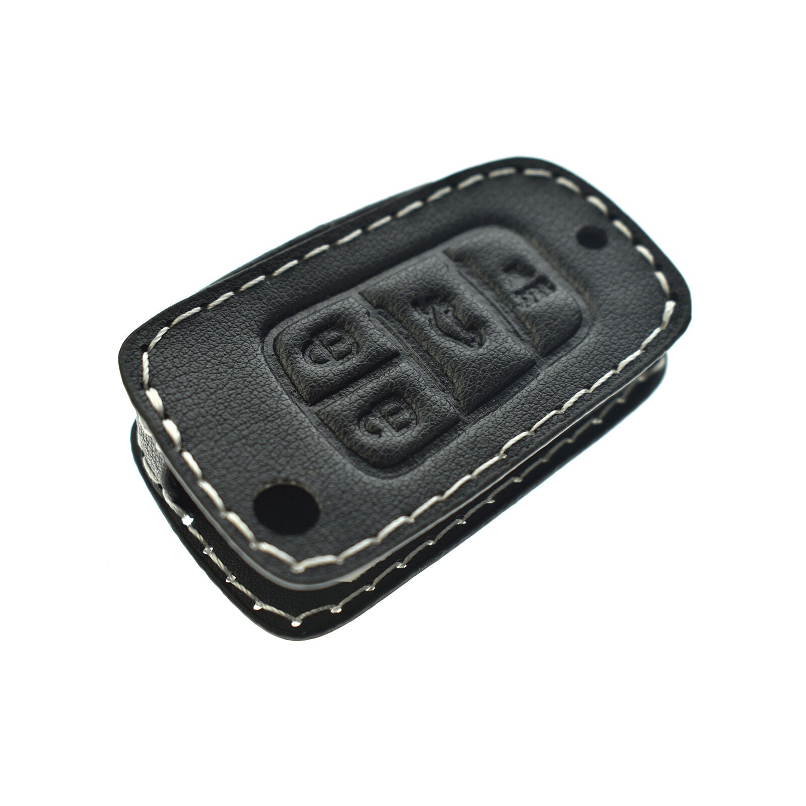Leather Car Key Fob Cover Case Chain For Chevrolet Chevy GMC Equinox Malibu Volt