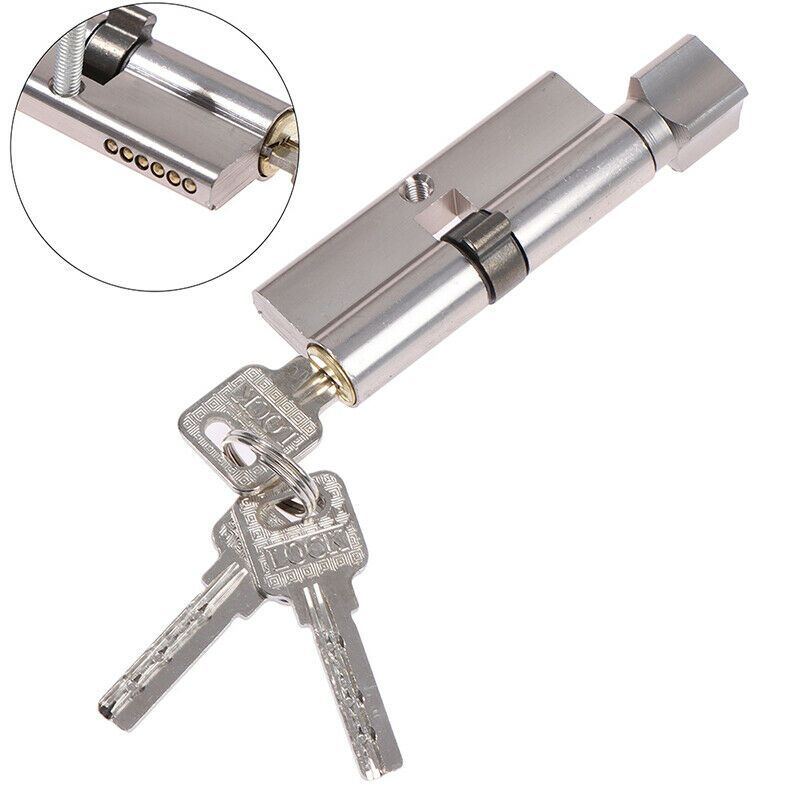 Door Cylinder Lock Biased 70mm Anti-Theft Entrance Brass Lock Home SecurityJ XC