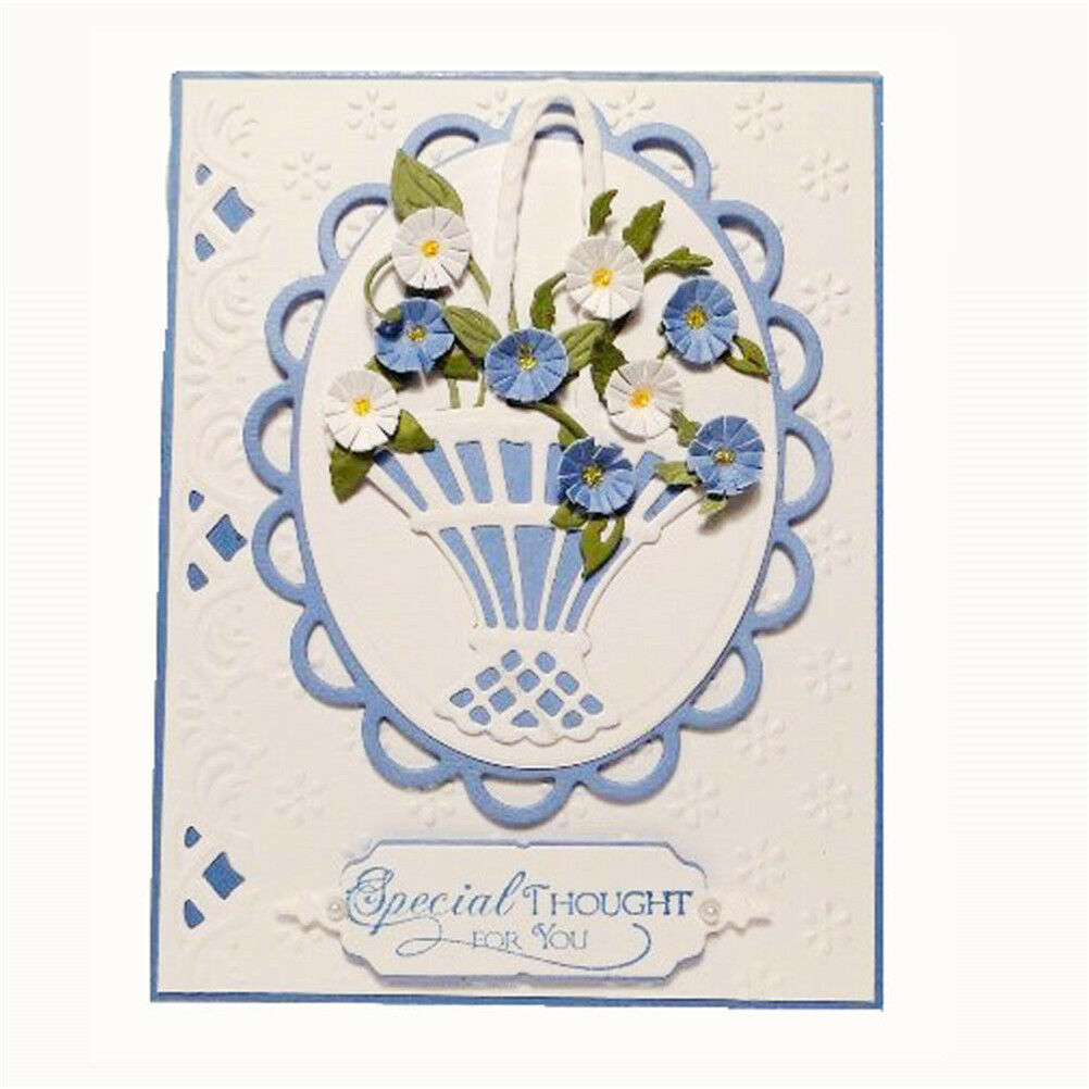 flower basket metal cutting dies stencil scrapbook album paper embossing .l8
