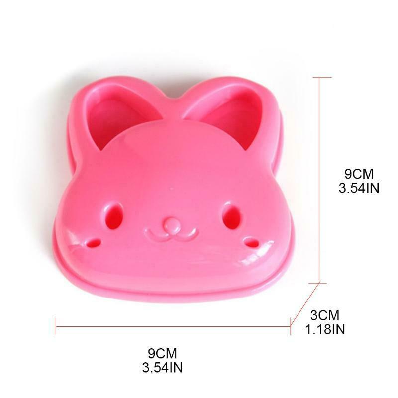 Pink Rabbit Shape Sandwich Bread Mold Cookie Cake Cutter Mould Maker DIY Cutter