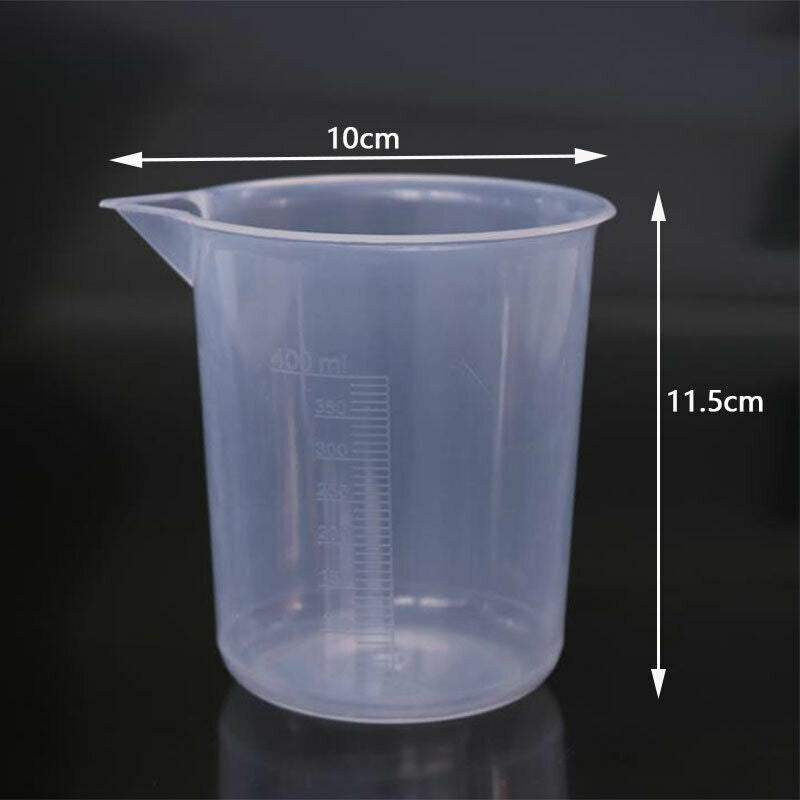400mL Plastic Measuring Cup For Laboratory Beaker Graduated Cup Kitchen B.l8