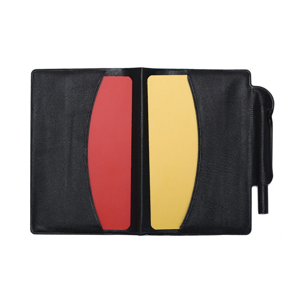 Professional Soccer Referee Wallet Football Red Yellow Card Pencil Log Boo.l8