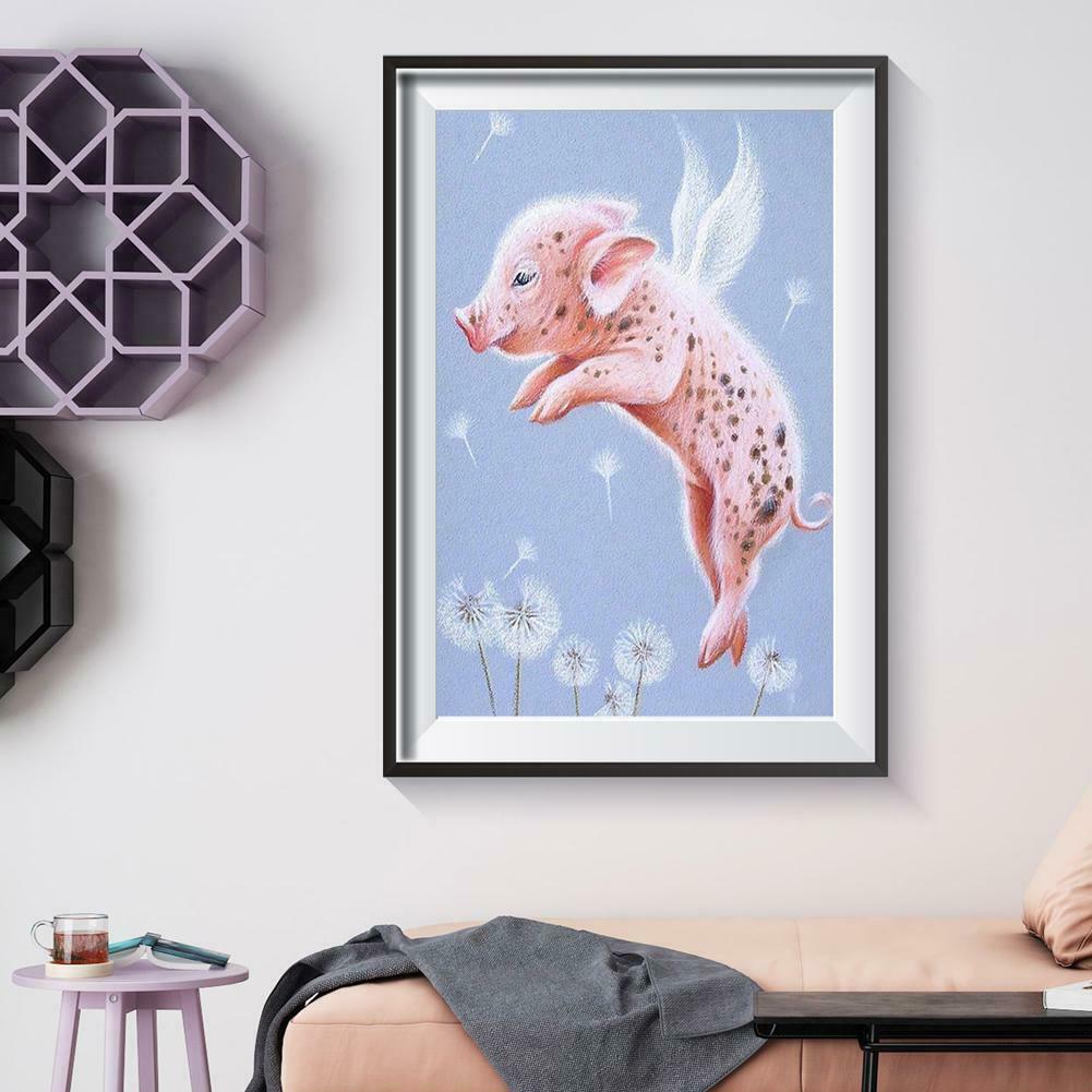 5D DIY Full Drill Diamond Painting Pig Embroidery Mosaic Craft Kits Home Decor