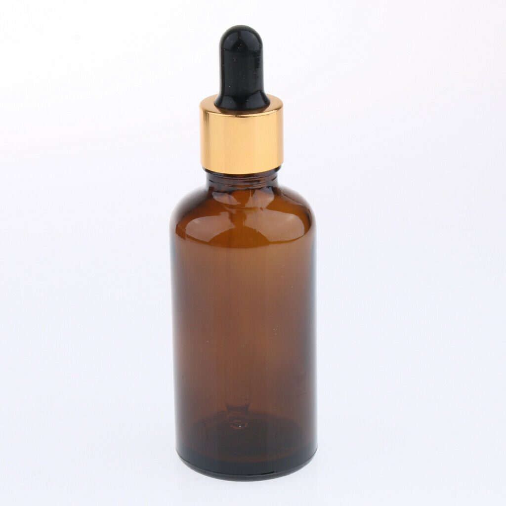 2X 6x Empty Dropper Bottles Refillable Essential Oil Cosmetic Jar Canning 50ml