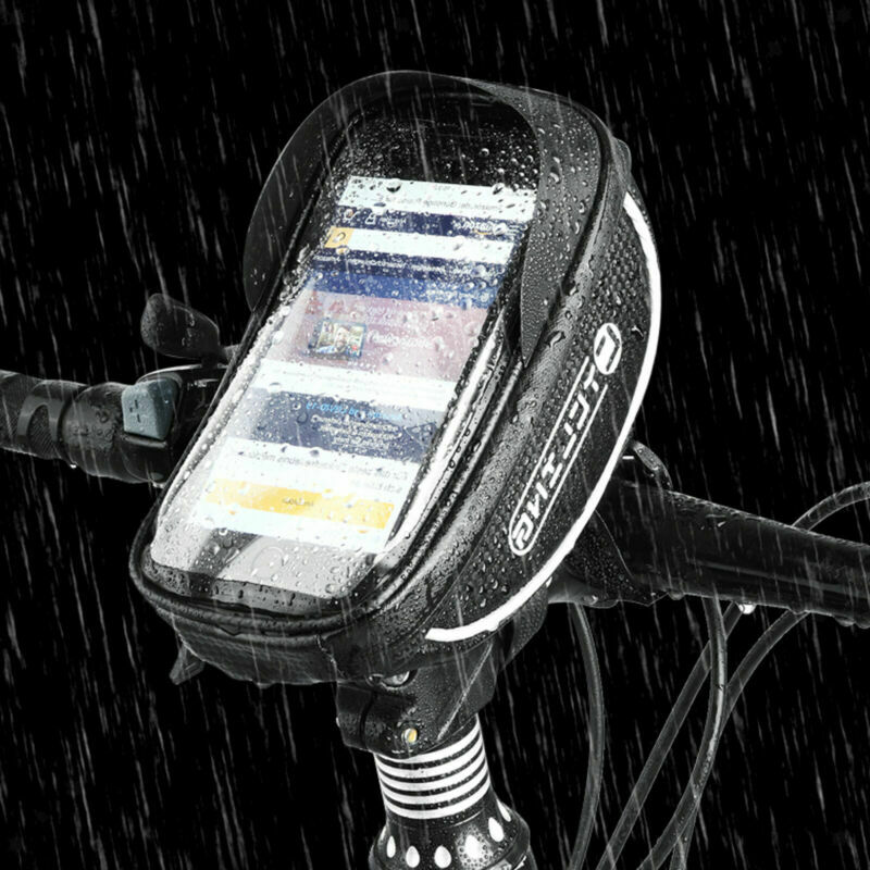 Waterproof Bicycle Phone Frame Bag Cycling Double Pouch Bike Accessories