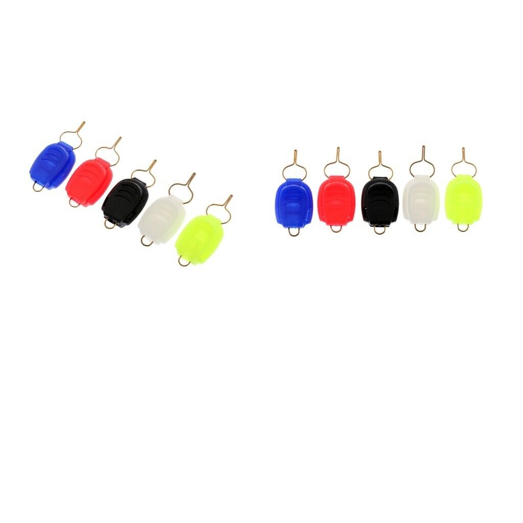 10Pc Fishing Line  Steel Baitcasting Wire Buckle Line Stopper Keepers