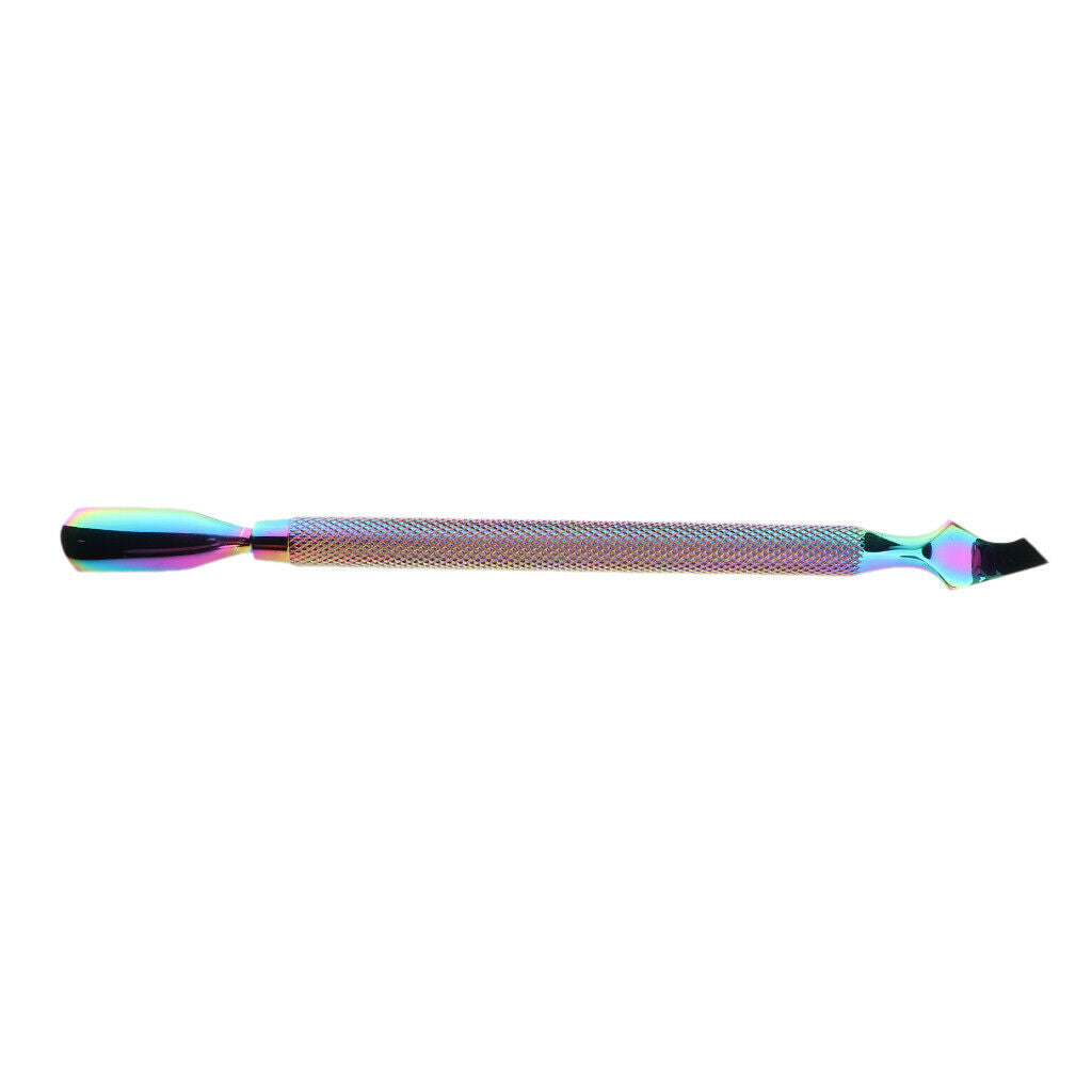 Stainless Steel 2 Head Cuticle Nail Pusher Trimmer Remover Manicure Tools 04