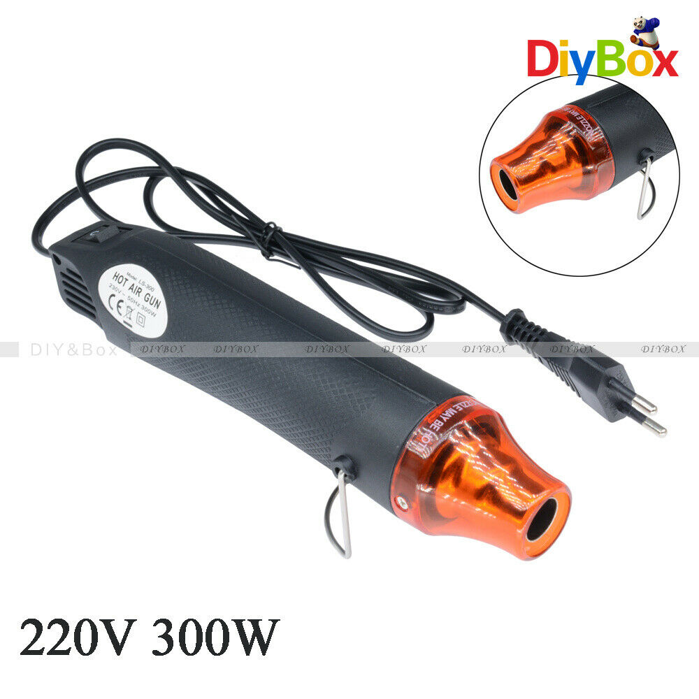 220V 300W Heat Gun Shrink Hot Air Temperature Electric Power Nozzles Tool ZIP