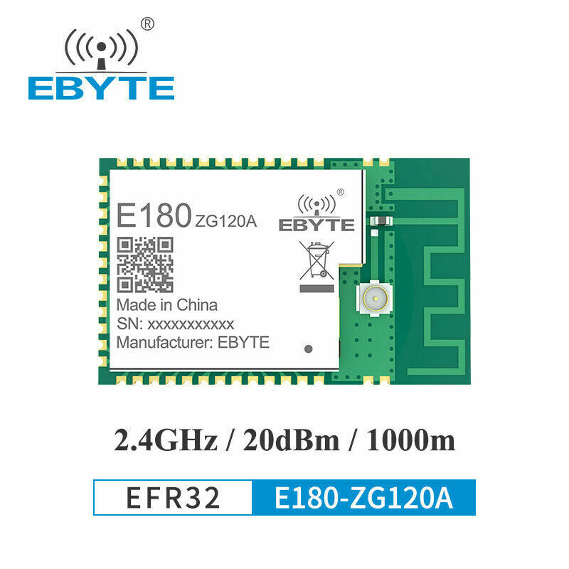 2.4GHz PCB IPEX ZigBee 3.0 EFR32MG1B 20dBm IO Wireless Transceiver Moudle