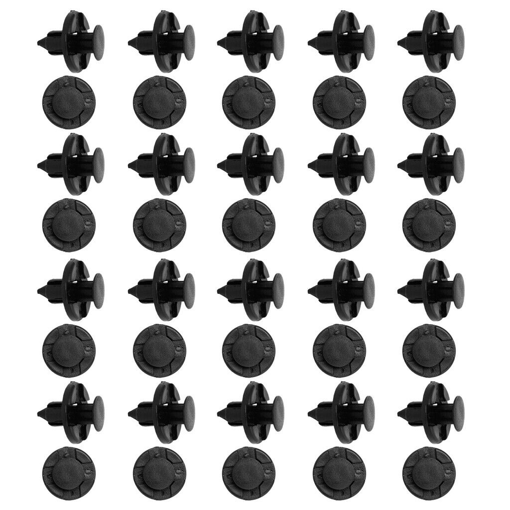 20pcs 8mm + 30pcs 10mm Trim Rivets Fasteners Mud Fender Push Auto Fender