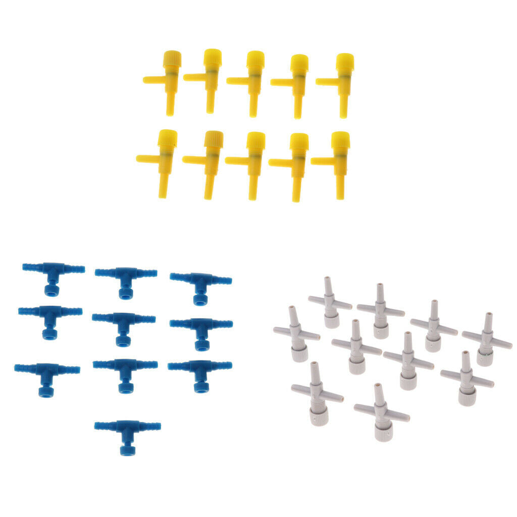 10x   Tank Control Regulator Valve Two Way Air Pump Manifold Valve Yellow