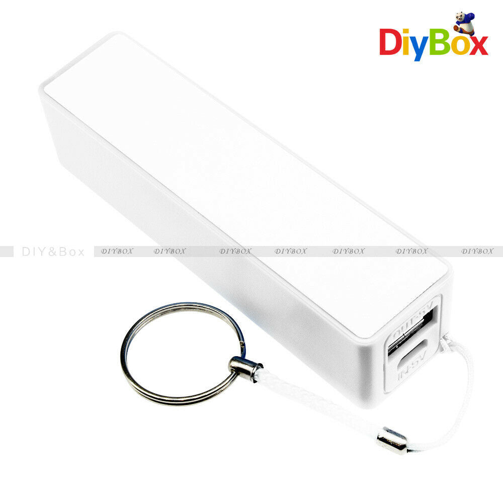 White USB Power Bank Charger Pack Box Battery Case For DIY Portable 1x18650