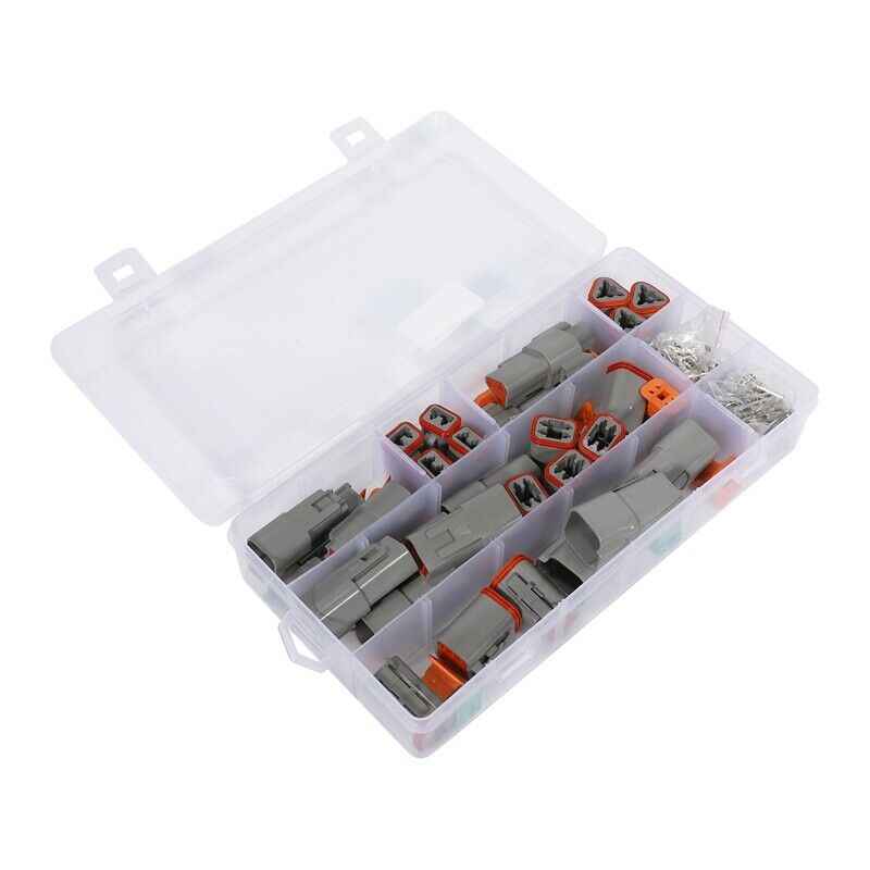 250Pcs Deutsch DT Series Waterproof Wire Connector Kit DT06-2/3/4/6S DT04-2/3/K5