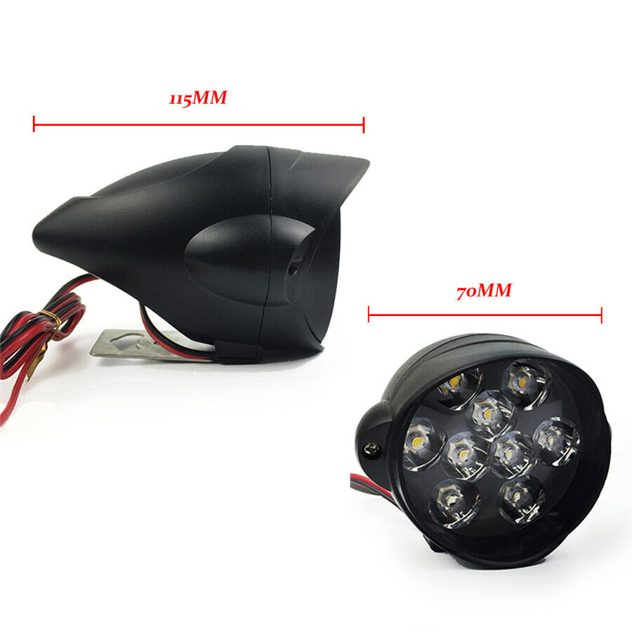 2Pcs 6000K White LED Motorcycle Headlight Lamp 30W 3000LM Fog Lights Spot Light