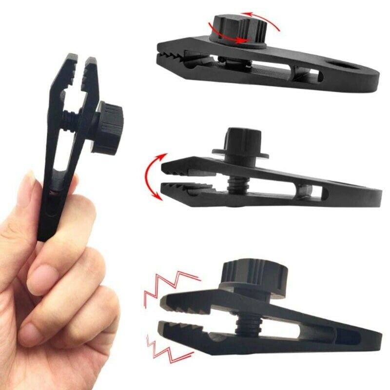 15 Pack Tarp Clips, Heavy Duty Thumb Screw Lock Grip Tent Clip and Multi-PurZ1F2