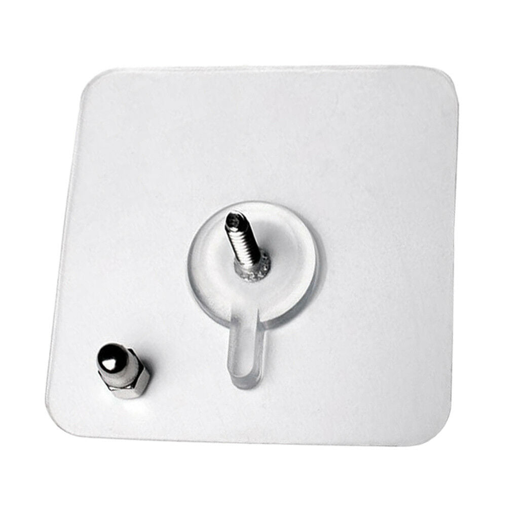 Adhesive Wall Mounted Hook Nails Screws towel bath robe keys Holder 4mm