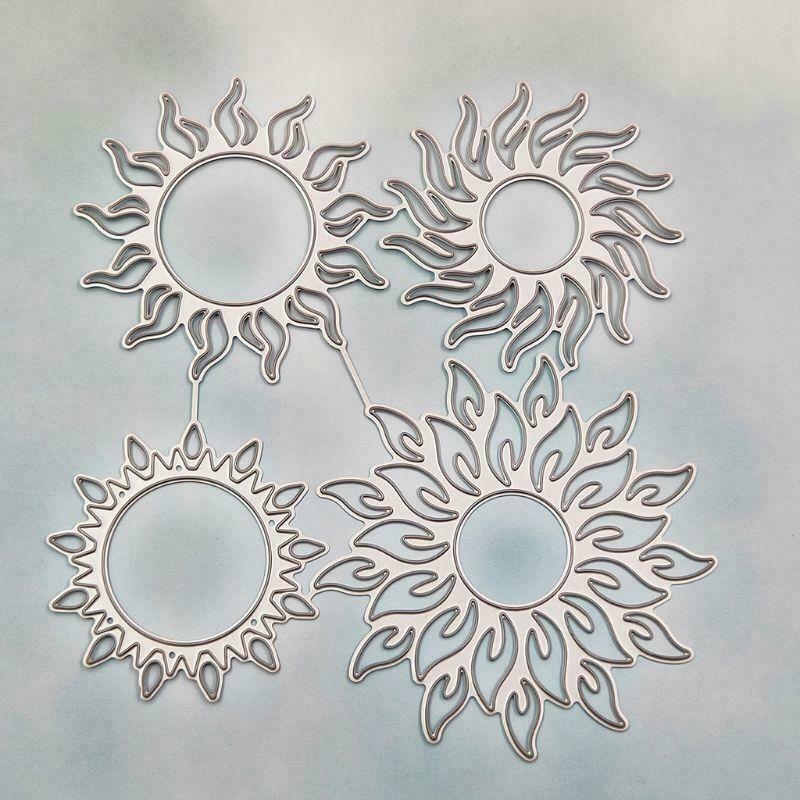 Sun Metal Cutting Dies Stencil Album Scrapbooking Embossing Paper Card Craft