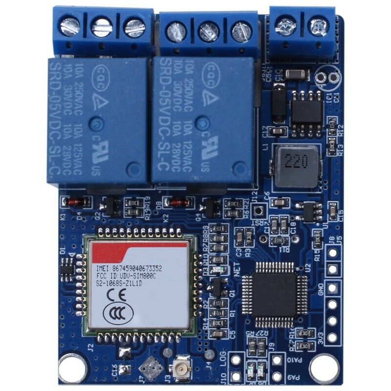 Sms Gsm Remote Control Switch Sim800C Stm32F103C8T6 2 Channel Relay Module forQ3