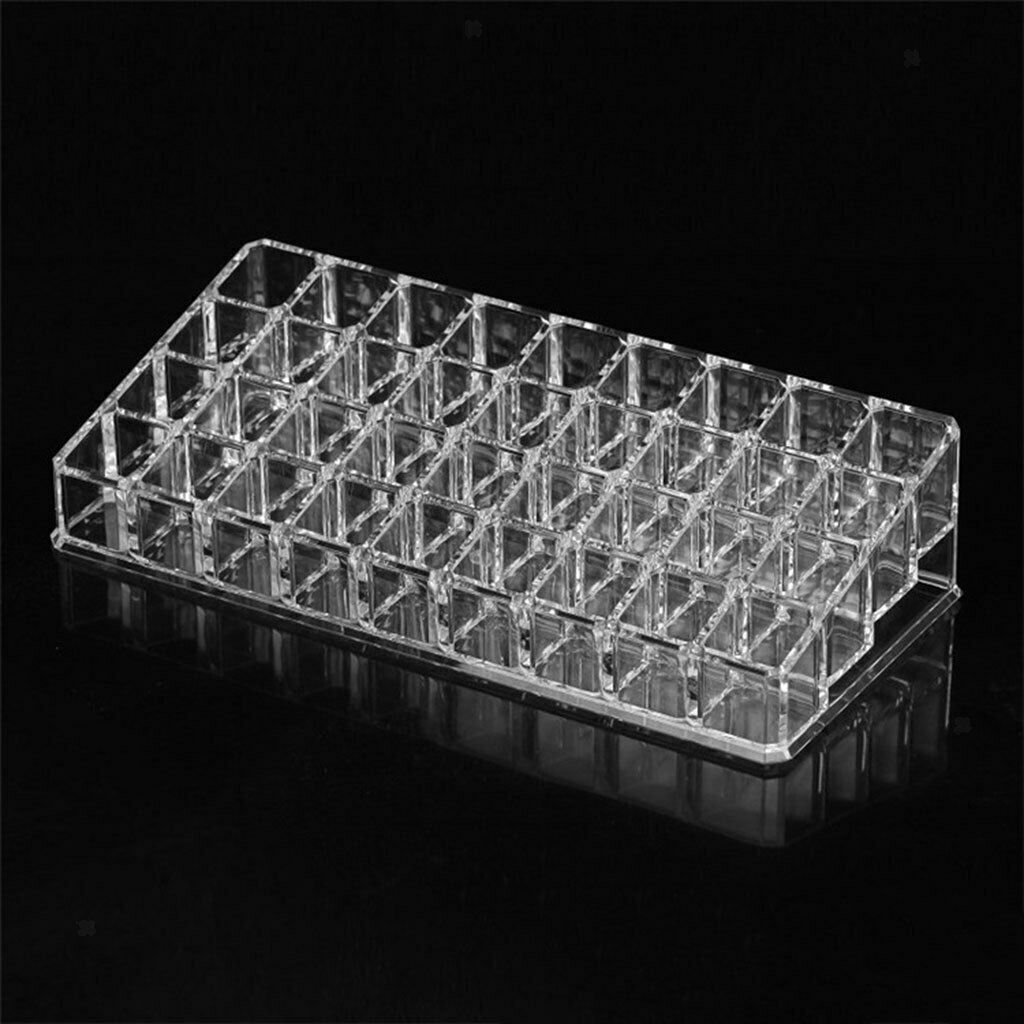 36 Spaces Clear Acrylic Lipstick Organizer Display Stand Cosmetic Makeup
