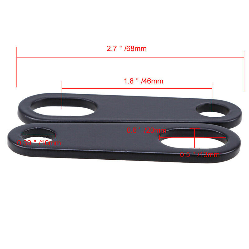 4PC Black Iron Motorcycle Turn Signal Light  Small Holder Brackets Universal Fit