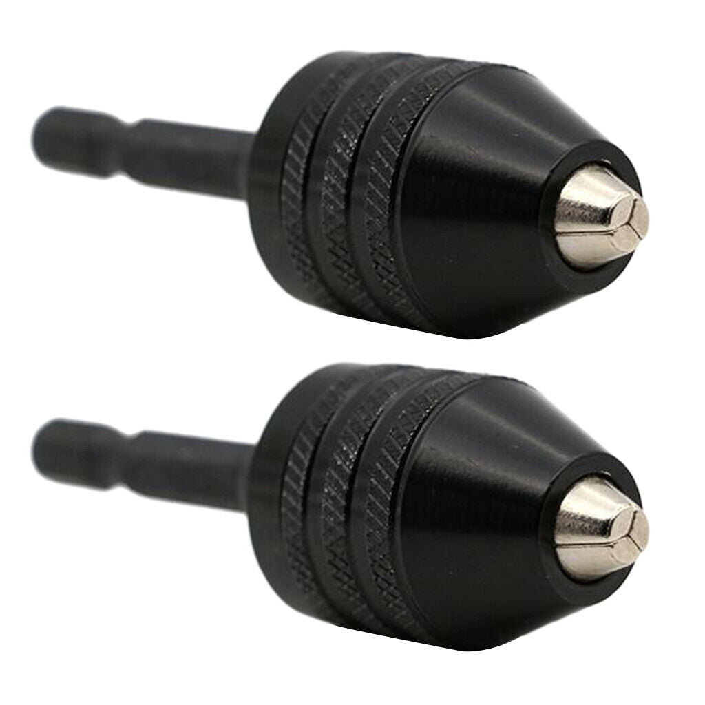 2 Pieces 1/4-inch Shank Keyless Chuck Conversion Tool for Impact Driver